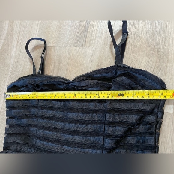 H&M Black Ruffle-Layered Poof Dress. Size Small - Picture 10 of 12